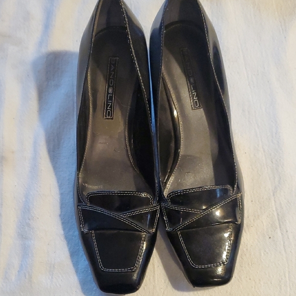 Bandolino Black Patent Leeather Dress Sz. 8.5 Pumps Shoes - Picture 1 of 9
